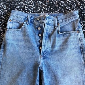 Agolde Riley High Rise cropped straight leg Zephyr